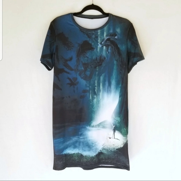 Expecto Patronum Harry Potter Tee Dress by BlackMilk Medium - Picture 2 of 5